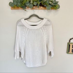 Loft White Knit Sweater Top